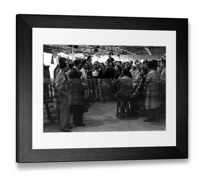Framed Print : Factory Discussion Framed Print : Factory Discussion