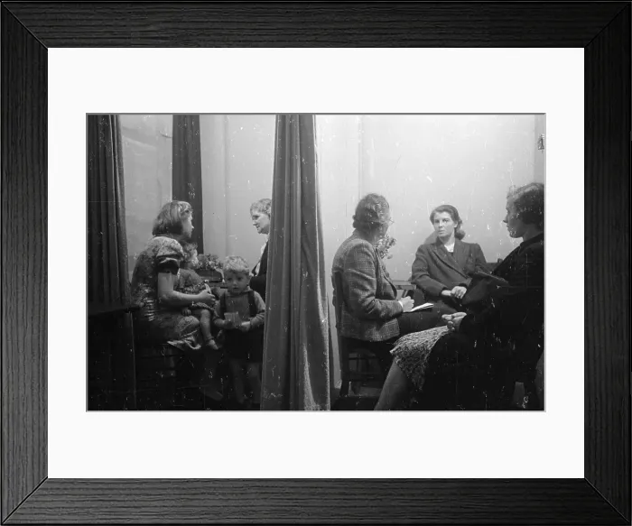 Framed Print : Inquirers In Cubicles Framed Print : Inquirers In Cubicles