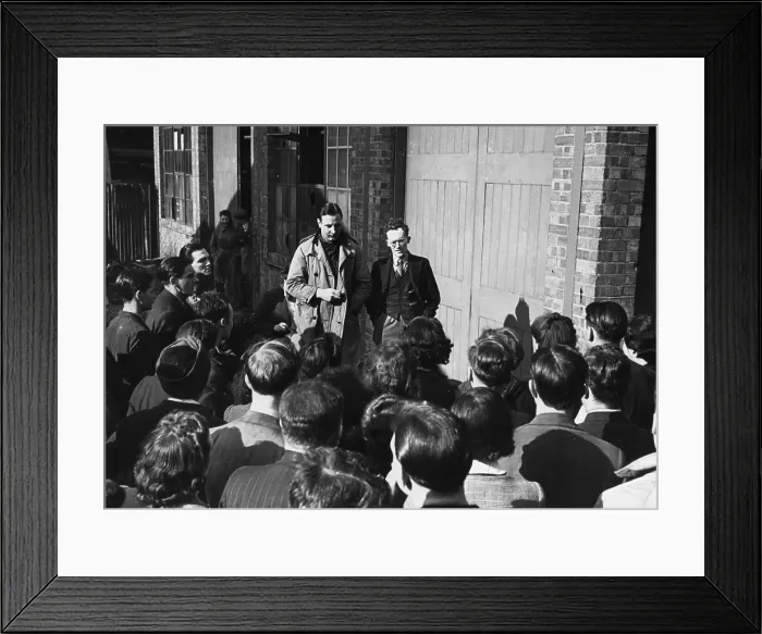 Framed Print : Factory Meeting Framed Print : Factory Meeting