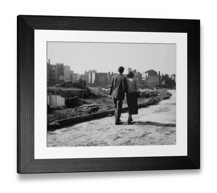 Framed Print : Blitz Site Strollers Framed Print : Blitz Site Strollers