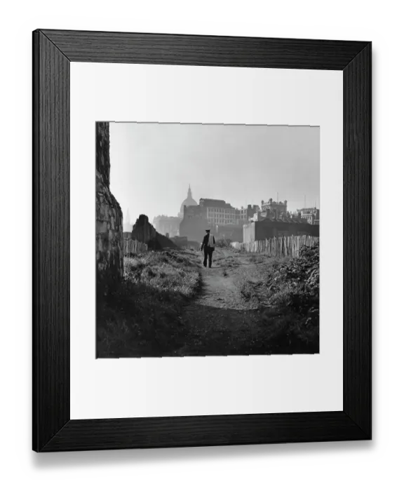 Framed Print : Blitz Site Stroller Framed Print : Blitz Site Stroller