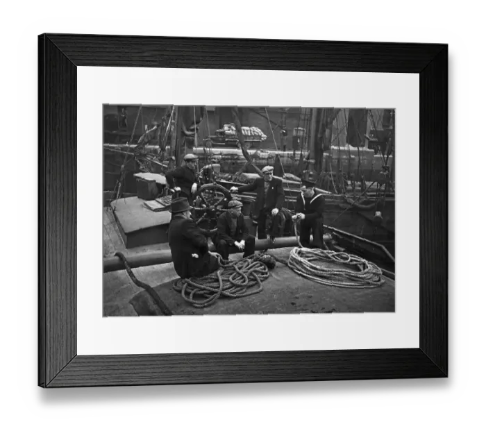 Framed Print : Barge Crews