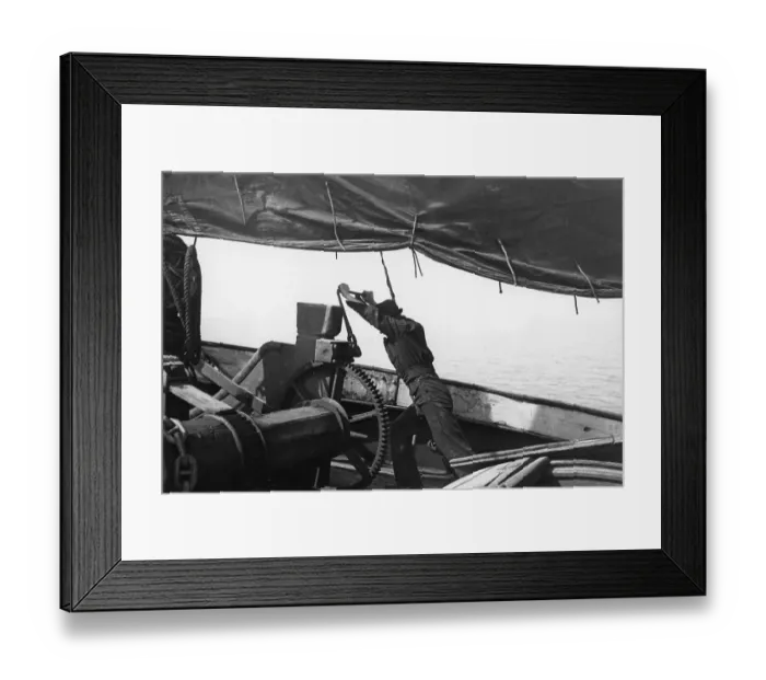 Framed Print : Bargee At Work Framed Print : Bargee At Work