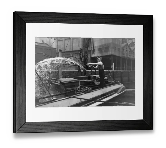 Framed Print : Washing Down The Decks Framed Print : Washing Down The Decks