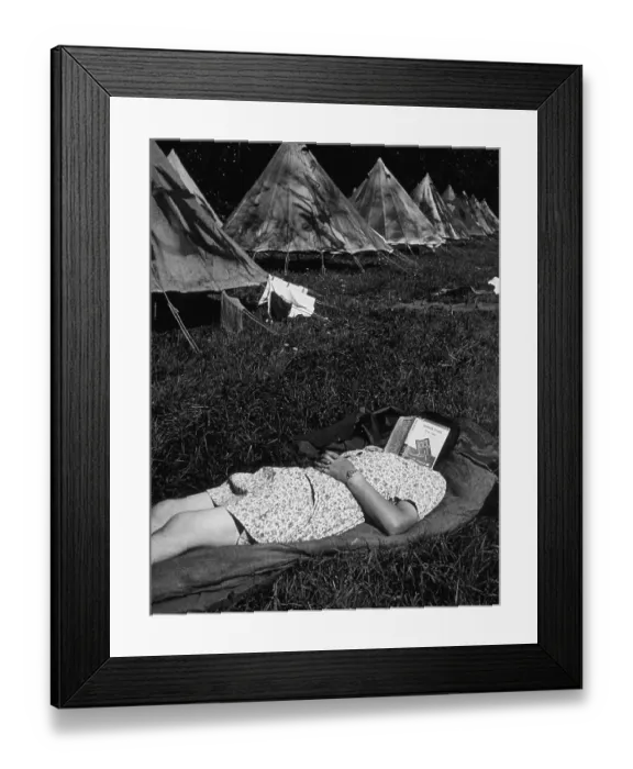 Framed Print : Camp Relaxation Framed Print : Camp Relaxation