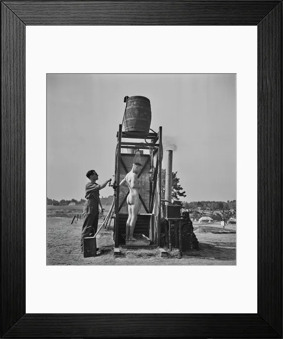 Framed Print : Portable Field Shower Framed Print : Portable Field Shower