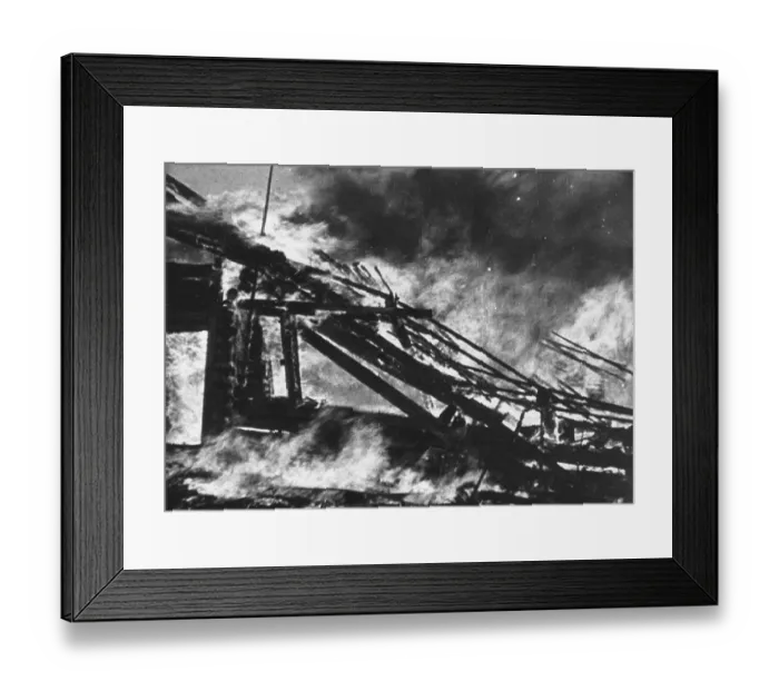 Framed Print : House In Flames Framed Print : House In Flames