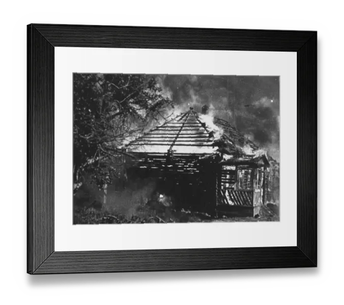 Framed Print : Blazing House Framed Print : Blazing House