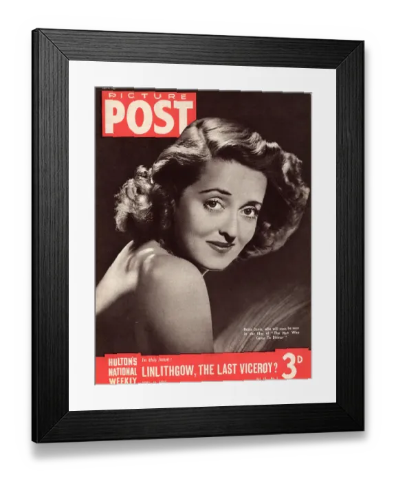 Framed Print : Bette Davis