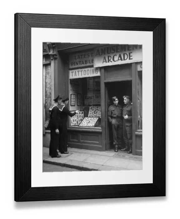 Framed Print : Tattoo Parlour