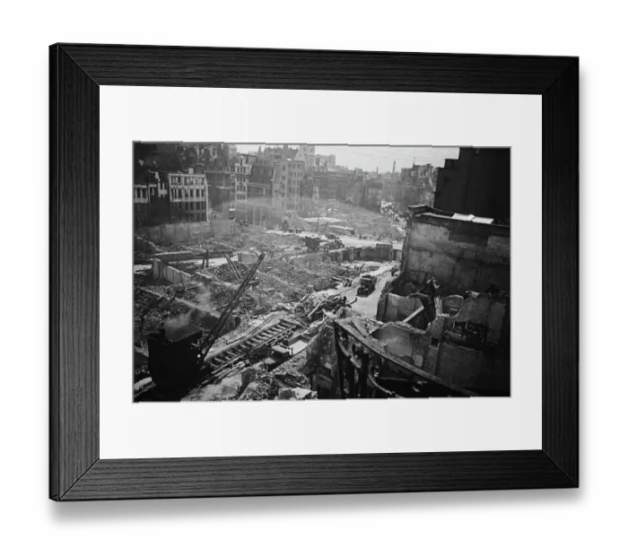 Framed Print : Wartime Demolition Site