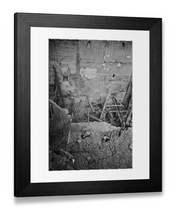 Framed Print : Wartime Demolition Site