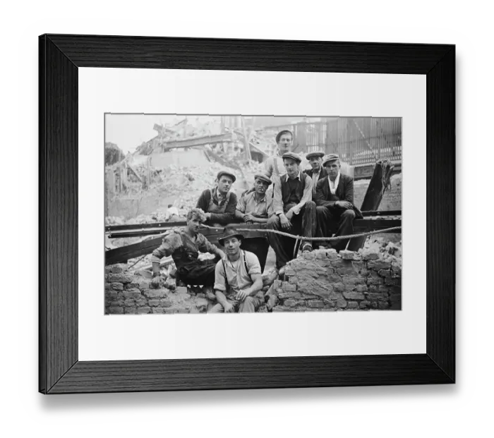Framed Print : Wartime Demolition Crew
