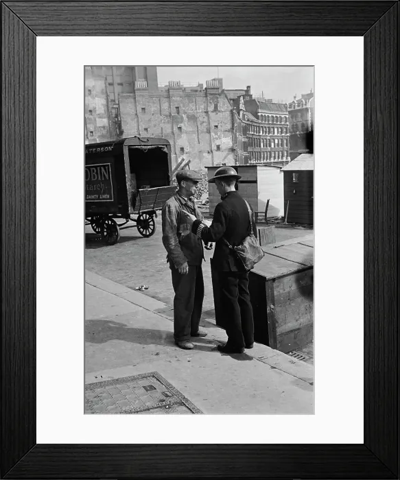 Framed Print : Wartime Demolition Site