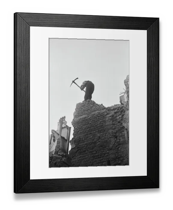 Framed Print : Demolition Worker Framed Print : Demolition Worker