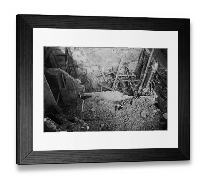 Framed Print : Wartime Demolition Site