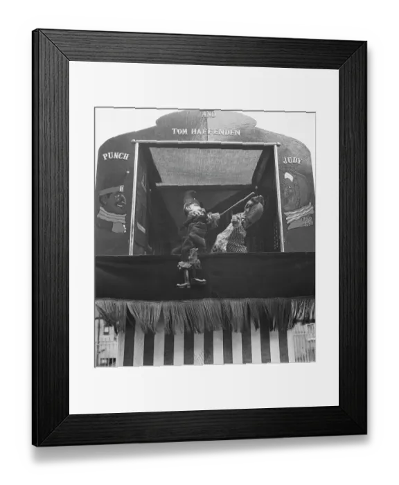 Framed Print : Satirical Punch and Judy puppet show Framed Print : Satirical Punch and Judy puppet show