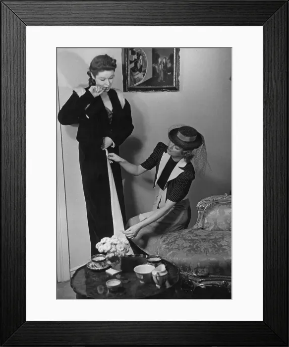 Framed Print : Wartime Clothing Alteration Framed Print : Wartime Clothing Alteration