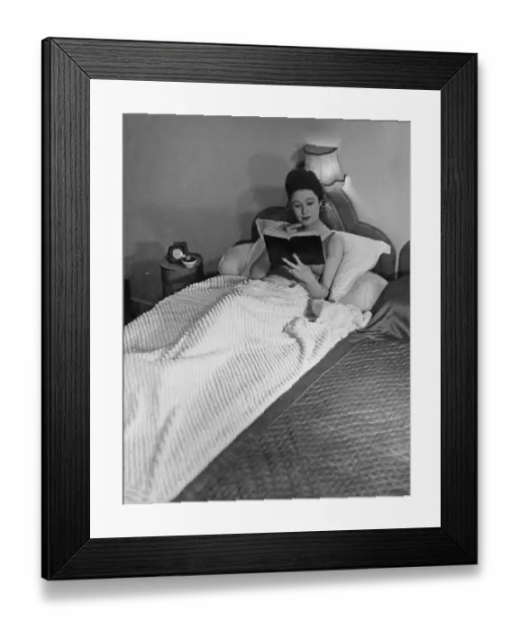 Framed Print : Reading In Bed
