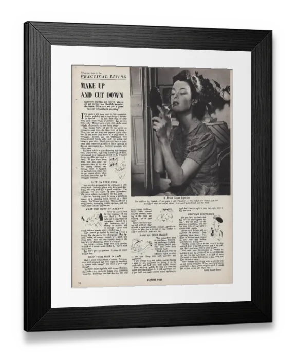 Framed Print : Make Up And Cut Down