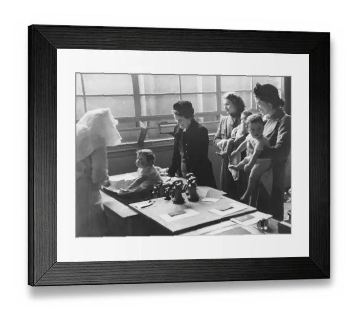 Framed Print : Baby Weighing Framed Print : Baby Weighing