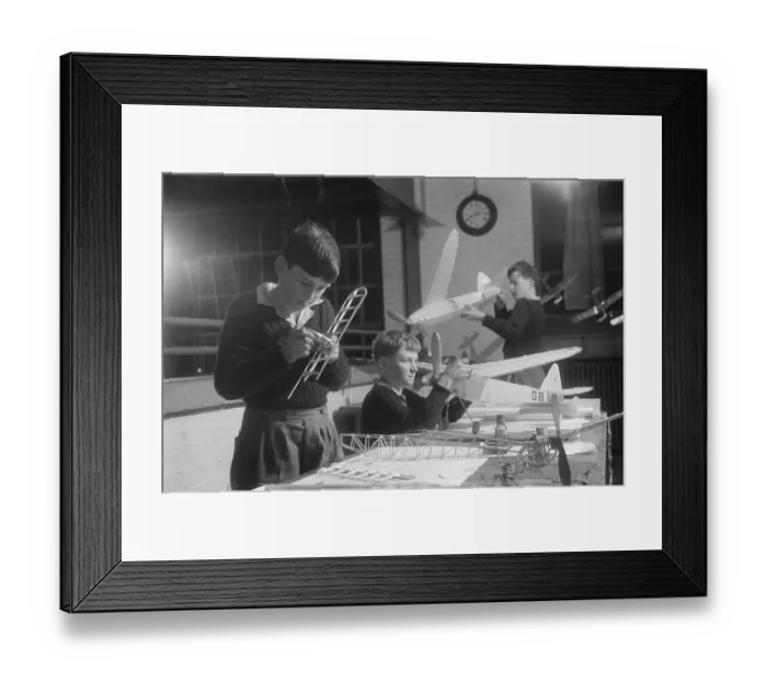 Framed Print : Making Model Aeroplanes