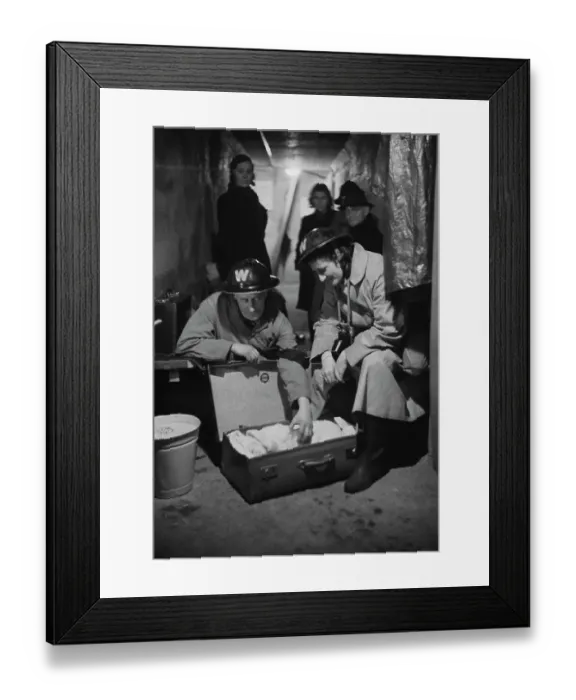 Framed Print : Baby In A Suitcase Framed Print : Baby In A Suitcase