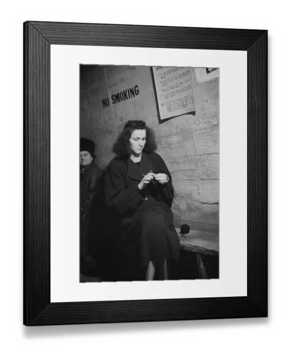 Framed Print : Knitting For Victory Framed Print : Knitting For Victory