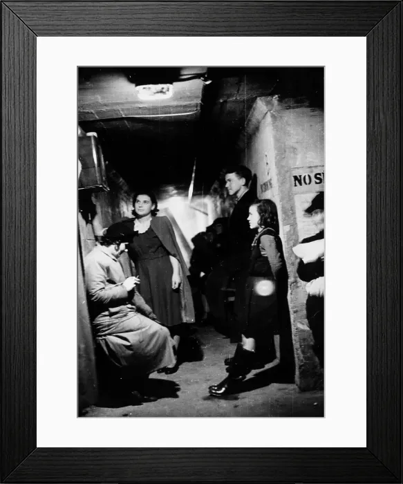 Framed Print : Air Raid People Framed Print : Air Raid People