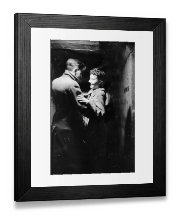 Framed Print : Couple In Shelter Framed Print : Couple In Shelter