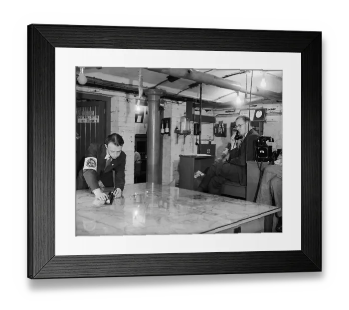 Framed Print : Air Raid Monitoring