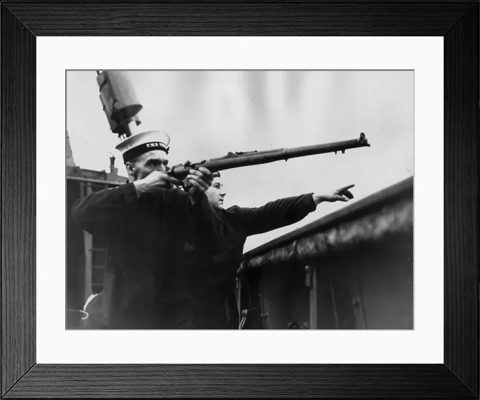 Framed Print : Navy Marksman Framed Print : Navy Marksman