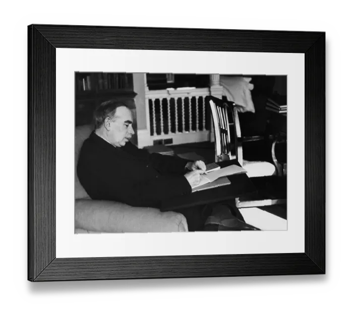 Framed Print : Keynes At Work Framed Print : Keynes At Work