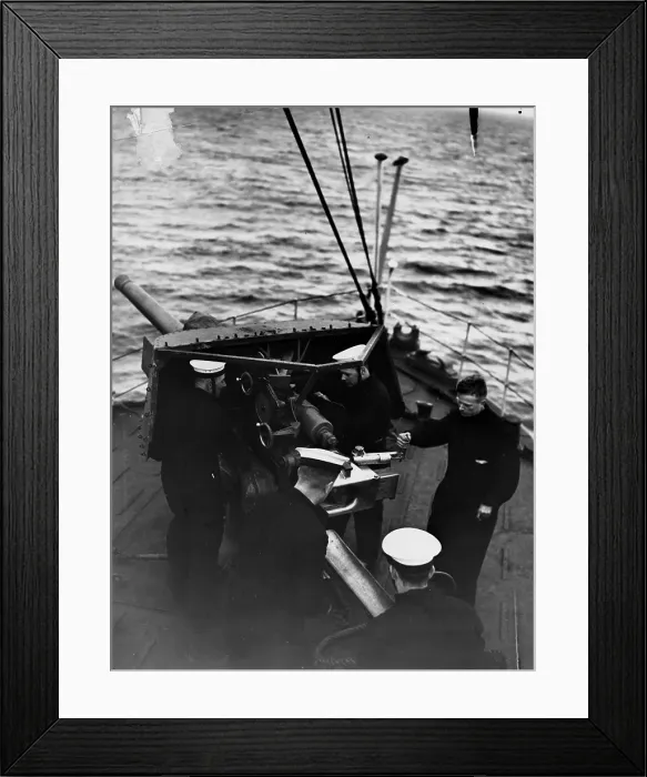 Framed Print : Gun Ship. March 1940: Minesweepers are armed with defensive guns, Framed Print : Gun Ship. March 1940: Minesweepers are armed with defensive guns,