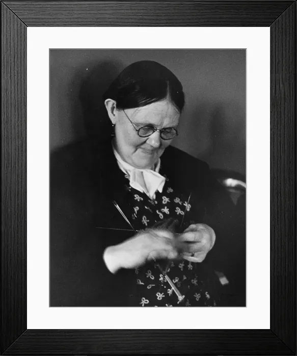 Framed Print : Happy Knitter Framed Print : Happy Knitter
