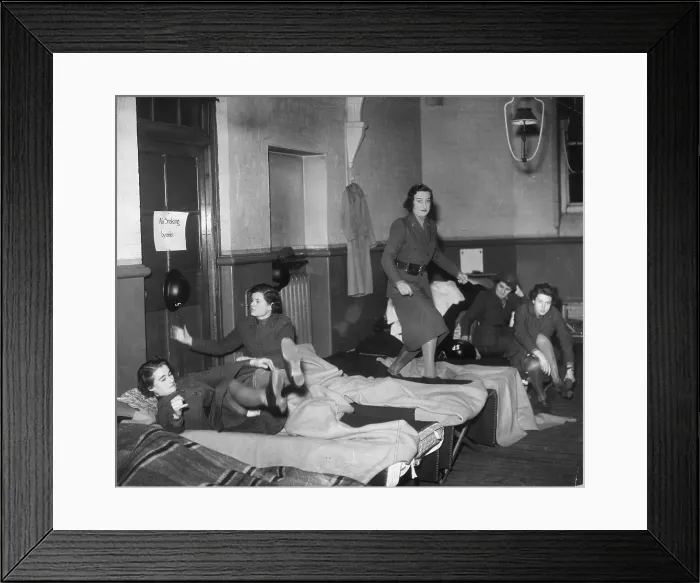 Framed Print : On Duty. 10th October 1939: Members of the Mechanised Transport Corps in Framed Print : On Duty. 10th October 1939: Members of the Mechanised Transport Corps in