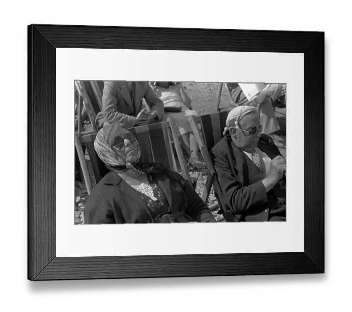 Framed Print : Elderly Bathers Framed Print : Elderly Bathers