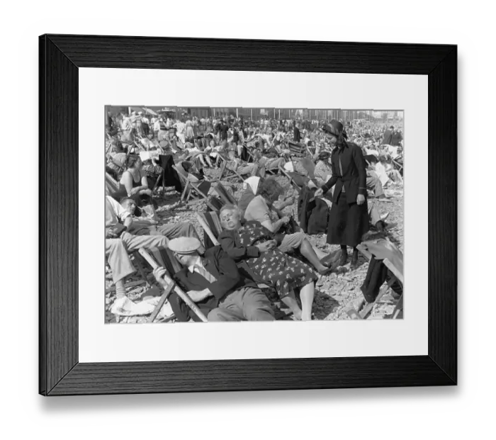 Framed Print : Crowded Beach Framed Print : Crowded Beach