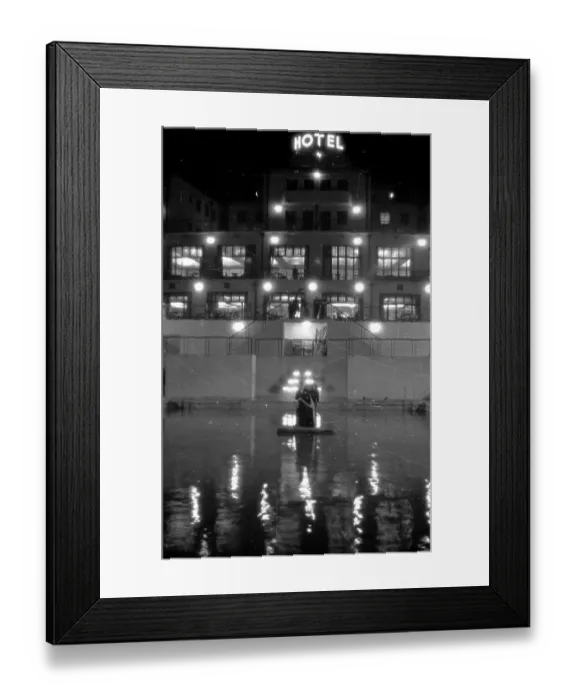 Framed Print : Hotel At Night Framed Print : Hotel At Night