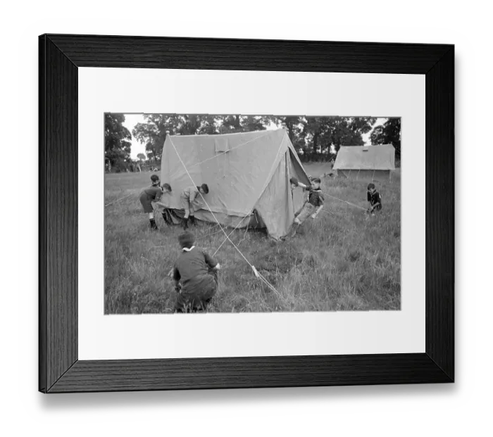 Framed Print : Pitching In Framed Print : Pitching In