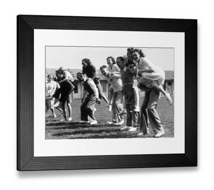 Framed Print : Piggy Back Race Framed Print : Piggy Back Race