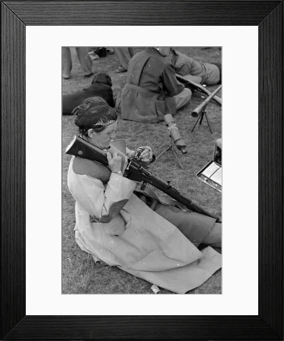 Framed Print : Female Marksman Framed Print : Female Marksman