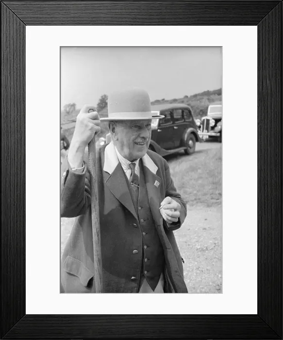 Framed Print : Hunter With Pole Framed Print : Hunter With Pole