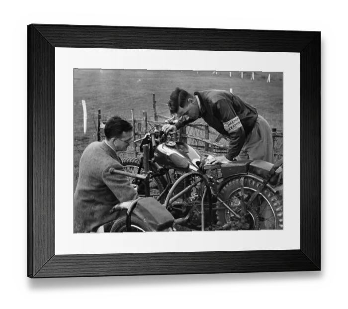 Framed Print : Bike Inspection Framed Print : Bike Inspection