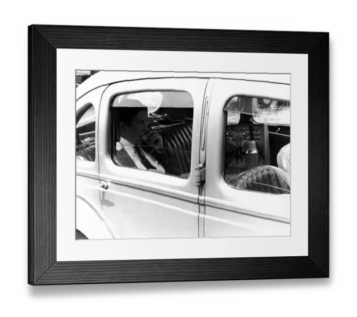 Framed Print : Eating In Car