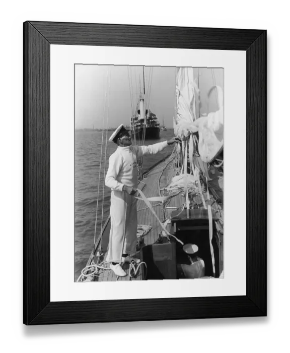 Framed Print : Skipper On Deck Framed Print : Skipper On Deck