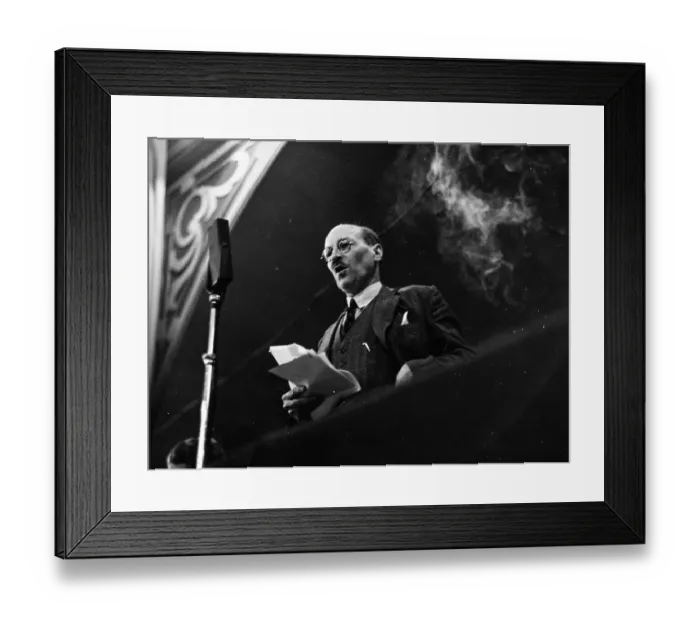 Framed Print : Attlee Addressing Labour Party