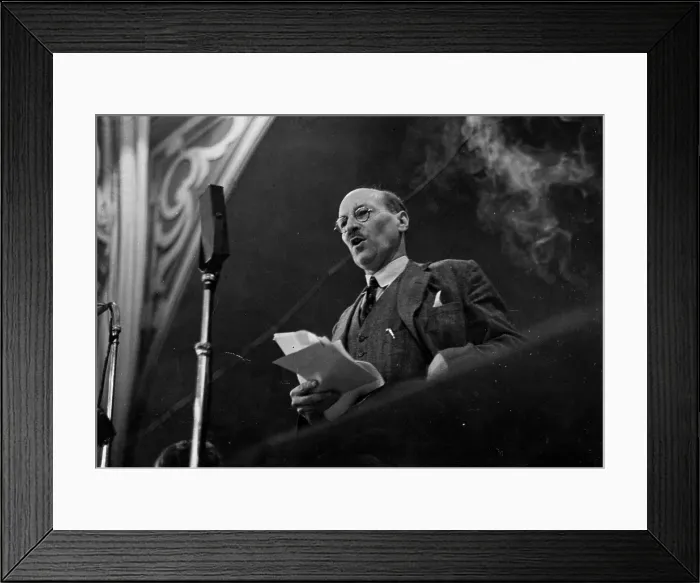 Framed Print : Attlee Addresses Labour Party Framed Print : Attlee Addresses Labour Party