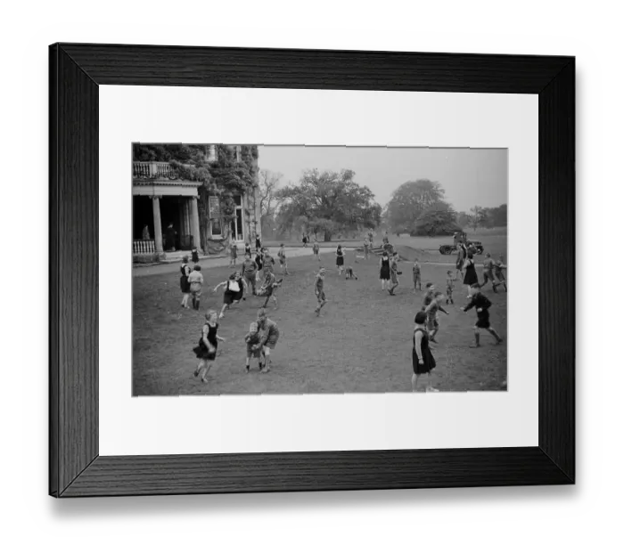 Framed Print : Playtime. 10th June 1939: Children playing in the grounds of the Actors Orphanage Framed Print : Playtime. 10th June 1939: Children playing in the grounds of the Actors Orphanage