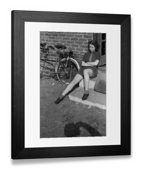 Framed Print : Tired Cyclist Framed Print : Tired Cyclist